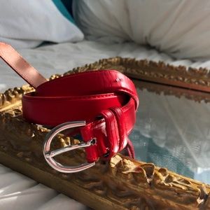 Red Leather Belt